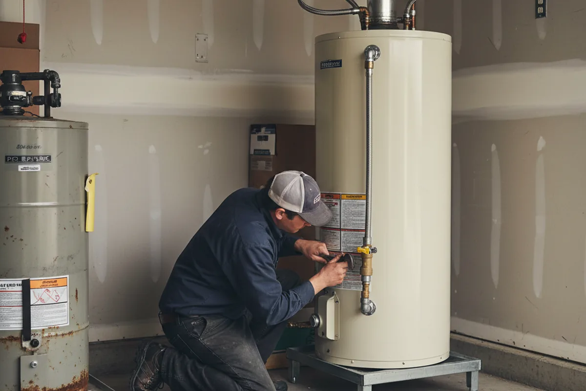 Water heater and shutoff valve replacement in Lake Pleasant